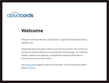 Tablet Screenshot of cloudcords.com
